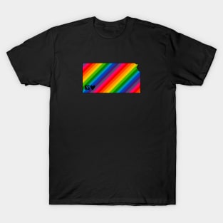 USA States: Kansas (rainbow) T-Shirt